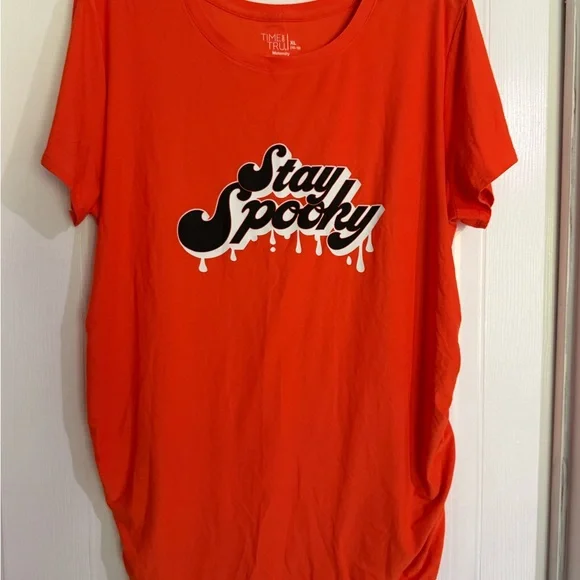 Maternity Orange Graphic Tee - Picture 1 of 1
